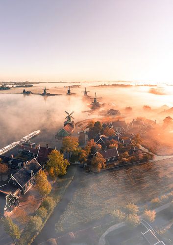 Zaanse schans in the fog