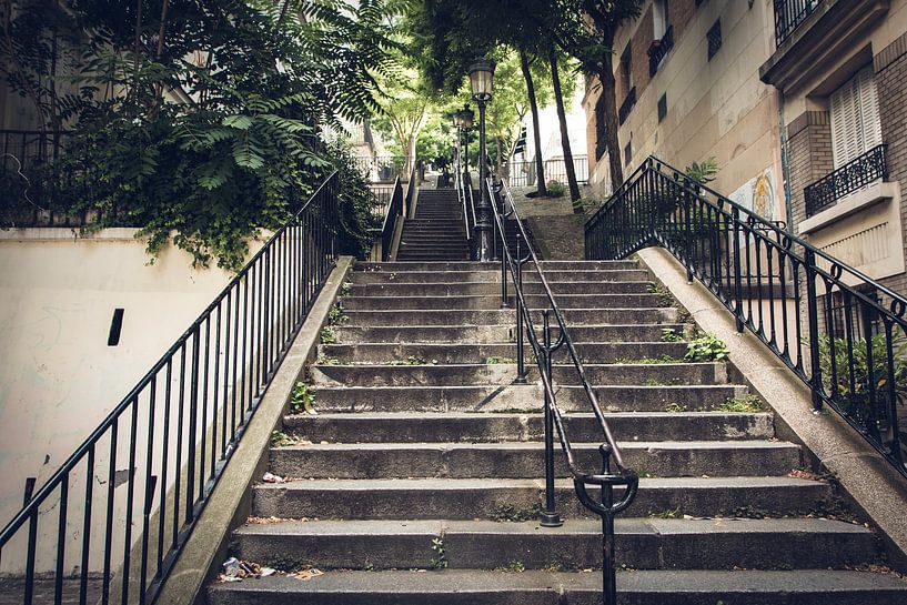 Stairs in an old quarter of Paris by Suzanne Schoepe