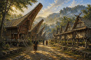 Morning at Kete Kesu Traditional Village, Tana Toraja - Sulawesi - Indonesia