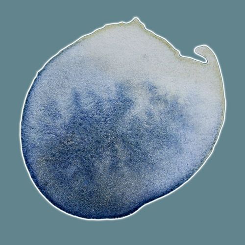 Soft Tide Aqua Mineral 965 - Rustige Abstracte Aquarel in Koelblauwe Tinten