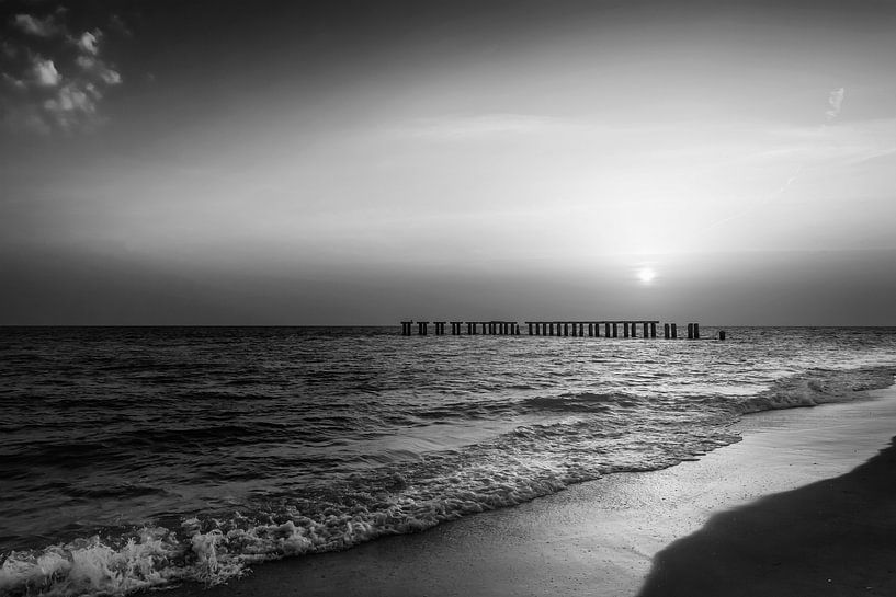 Gasparilla Island Sunset | Monochrome by Melanie Viola