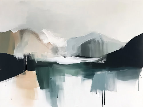 Abstrakte, minimalistische Berge