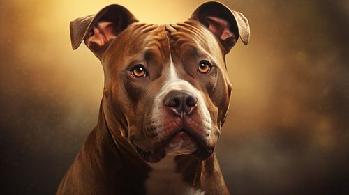 Portret van een Amerikaanse Pitbull Terrier