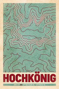 Hochkönig | Topographic Map (Retro) by ViaMapia