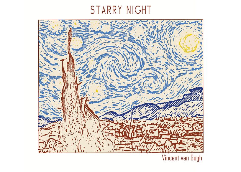 Sternennacht - Vincent van Gogh von DOA Project