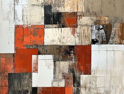 Abstract Oranje Blokken