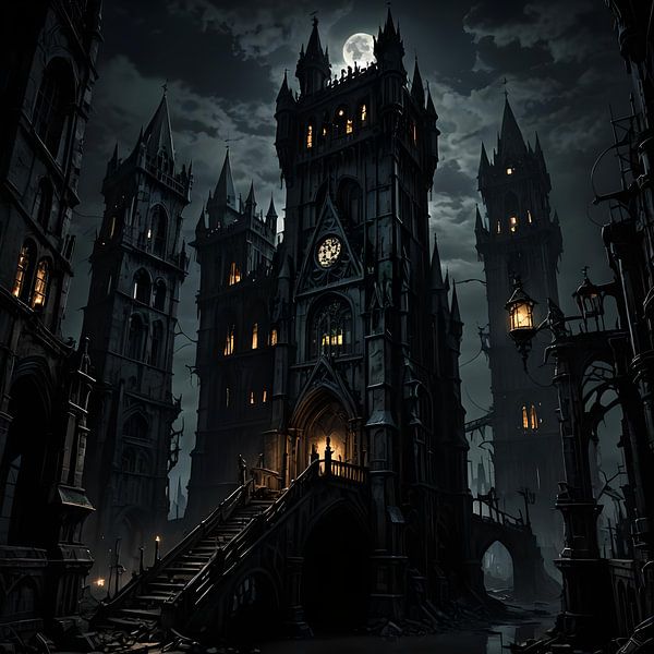 gothic city, steampunk by Nick Wendt