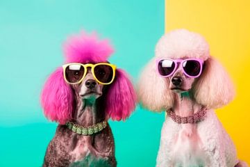 Comic Dog Fashion : Chiens drôles avec des lunettes sur Maarten Knops