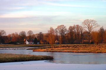 Zonsondergang in de polder/ Sunset winter van M de Vos