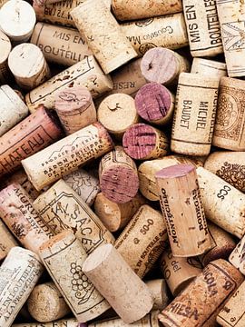 collection of wine bottle corks by Klaartje Majoor