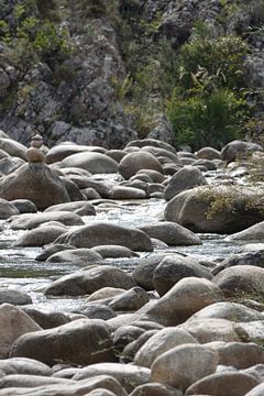 Balans in de Rivier Cavu op Corsica van Marianne van den Bogaerdt