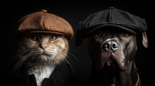 Katze und Hund – Peaky Blinders Panorama