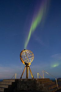 Les aurores boréales au-dessus du Cap Nord.