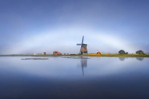 Mistboog boven de Etersheimer Molen | Noord-Hollands Landschap | Weerfoto van Marijn Alons