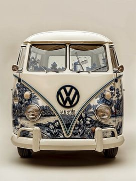 vor einem Oldtimer-Volkswagen von Margriet Hulsker
