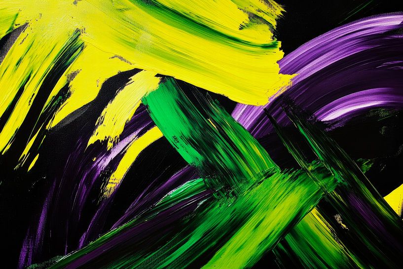 Farbige Pinselstriche – Abstrakte Kunst von Poster Art Shop