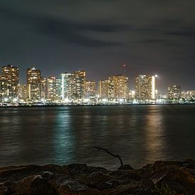 The skyline of Honolulu and Waikiki. by Jaap van den Berg