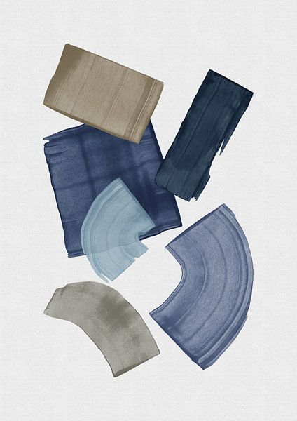 Blue & Brown Paint Blocks by Orara Studio