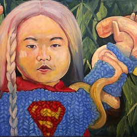 Kim Jong-un als Supergirl von Bert Jan Nieuwenhuize