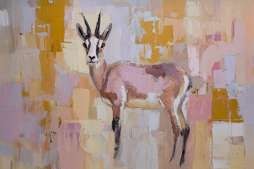 Abstract Portret van een Gems