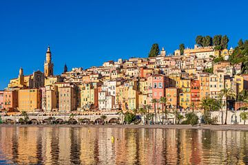 Picturesque old town of Menton in France by Werner Dieterich