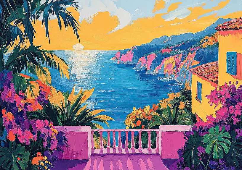 Matisse inspiriert Mediterran Meer Meerblick Fauvismus von Niklas Maximilian