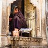 Watervrouw Monkey Temple Rajastan - India van Marion Raaijmakers
