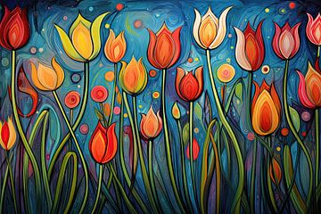 Abstracte tulpen