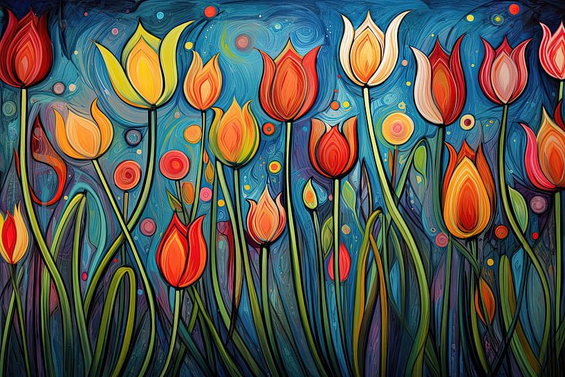 Abstract tulips by Bert Nijholt