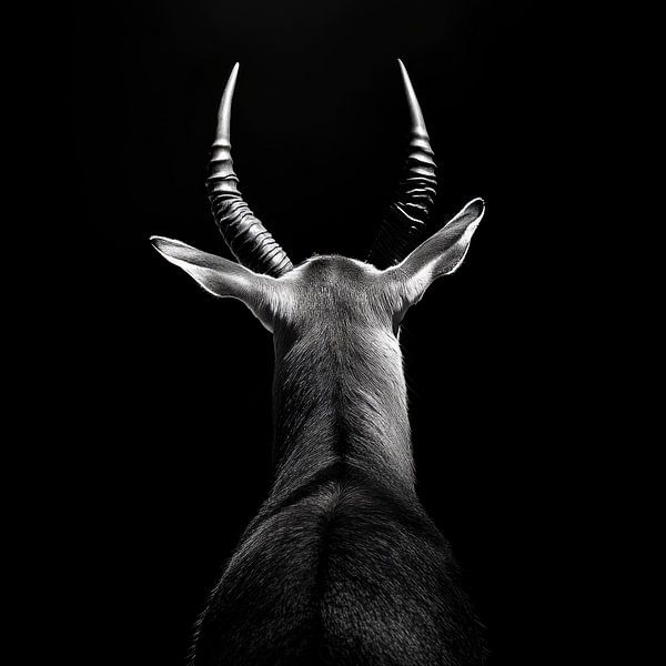 Antelope black and white by Poster Art Shop