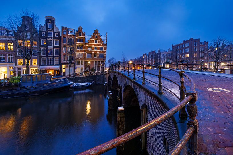 Amsterdamer Grachten Biegung von Thijs Friederich