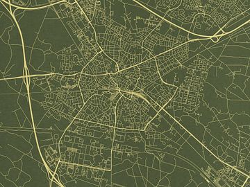 Kaart van Hengelo in Groen Goud van Map Art Studio