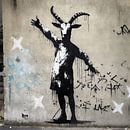 Kunst muur | Banksy Stijl | Graffiti van Blikvanger Schilderijen thumbnail