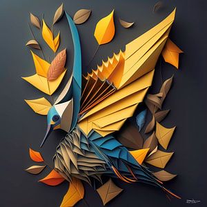 Origami eines Vogels