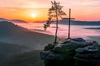 Splendor of colors at the Rötzenberg at sunrise