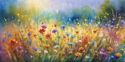 Zomers Veld met Wilde Bloemen