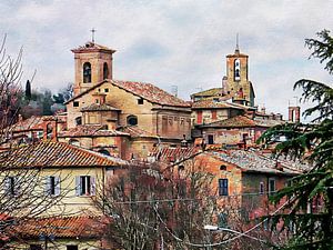 Panicale Dächer und Kirchtürme