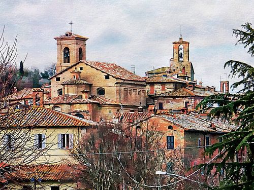 Panicale daken en kerktorens