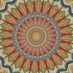 Mandala feuilles d'automne
