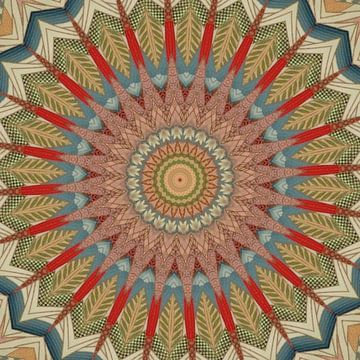 Mandala herfstbladeren van Christine Bässler