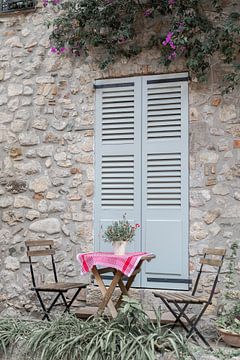 Provencal Terrace with Lavender and Red Vichy Tablecloth by DsDuppenPhotography