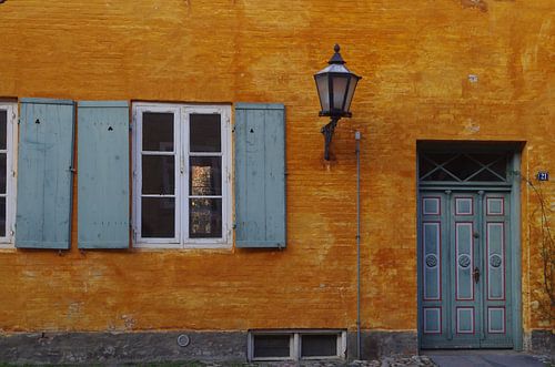 Christiansfeld gelbes Haus Fassade 1
