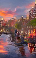 Zonsopkomst in Amsterdam