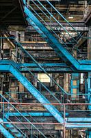 blue steel staircase