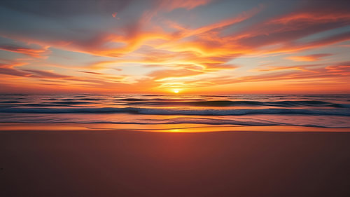 Le calme matinal sur la plage