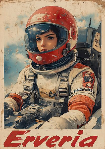 Weltraummann im Retro-Stil von Lufy