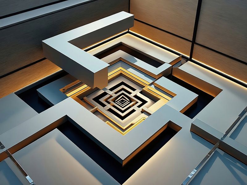 Abstracte kunst met 3d effect van The Photo Artist