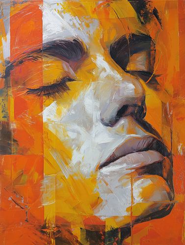 Portrait fougueux dans l'abstraction