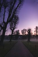 Marquette country estate in Heemskerk in a misty sunrise