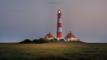Westerheversand lighthouse in the evening light